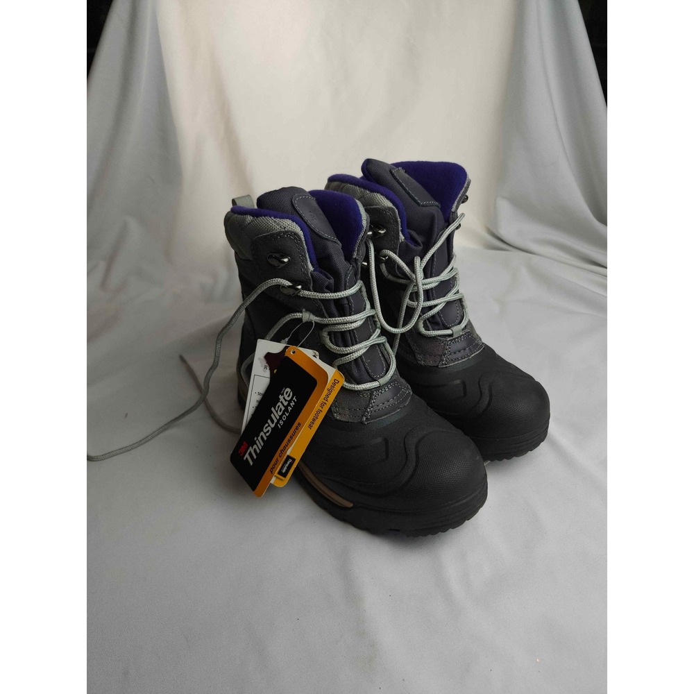 Natural Reflections Womens 7 Thinsulate Insulated Snow Boots Grey Purple NWT